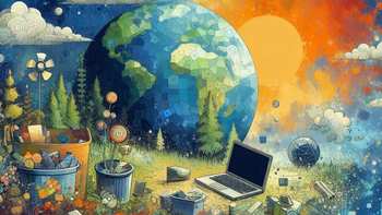 cover image of Bytes of pollution: the carbon footprint in the digital age